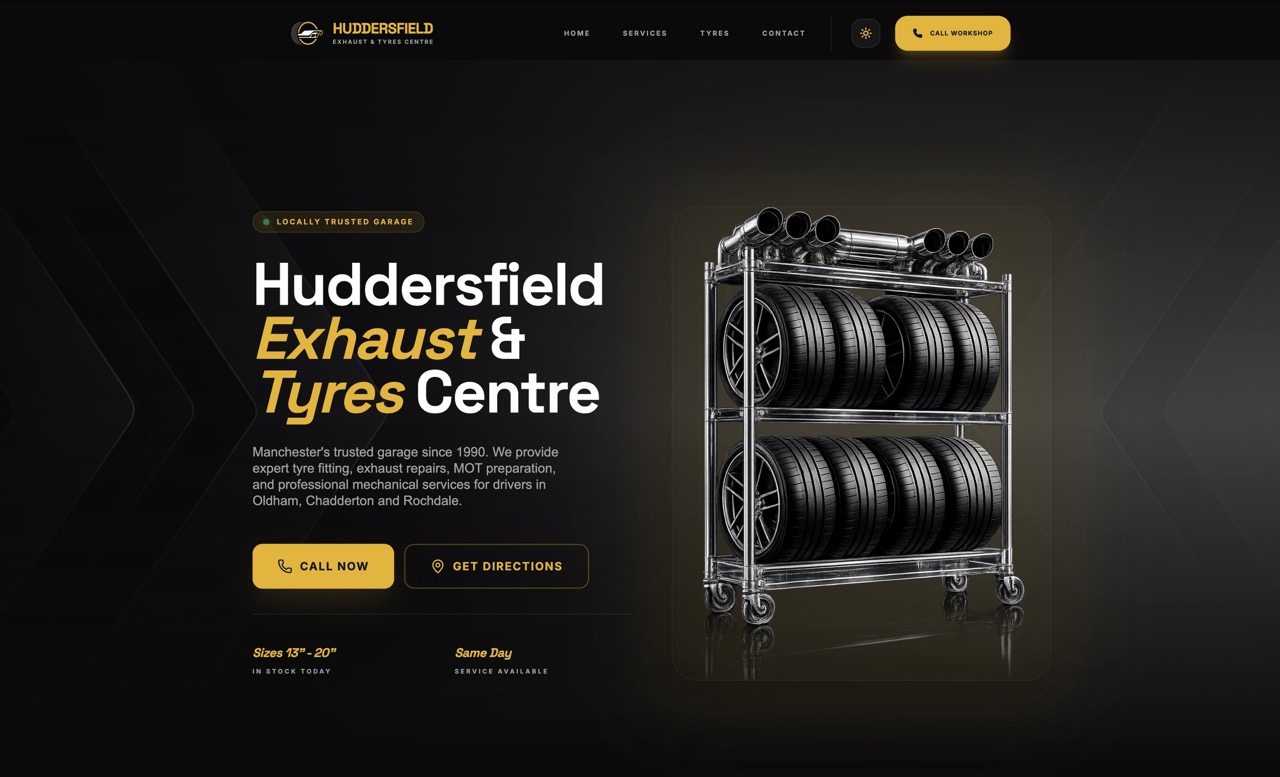 Huddersfield Exhaust Centre website