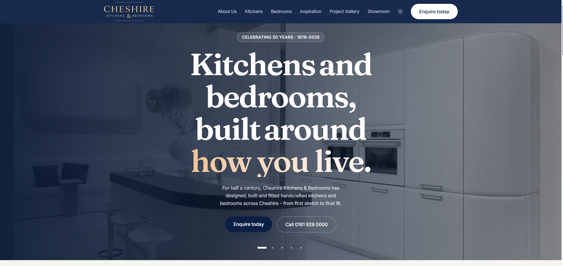 Cheshire Kitchens and Bedrooms website